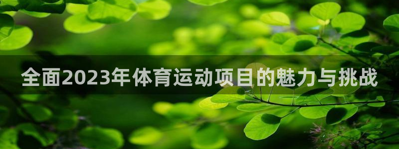 欧亿体育官方平台体育：全面2023年体育运动项目的魅